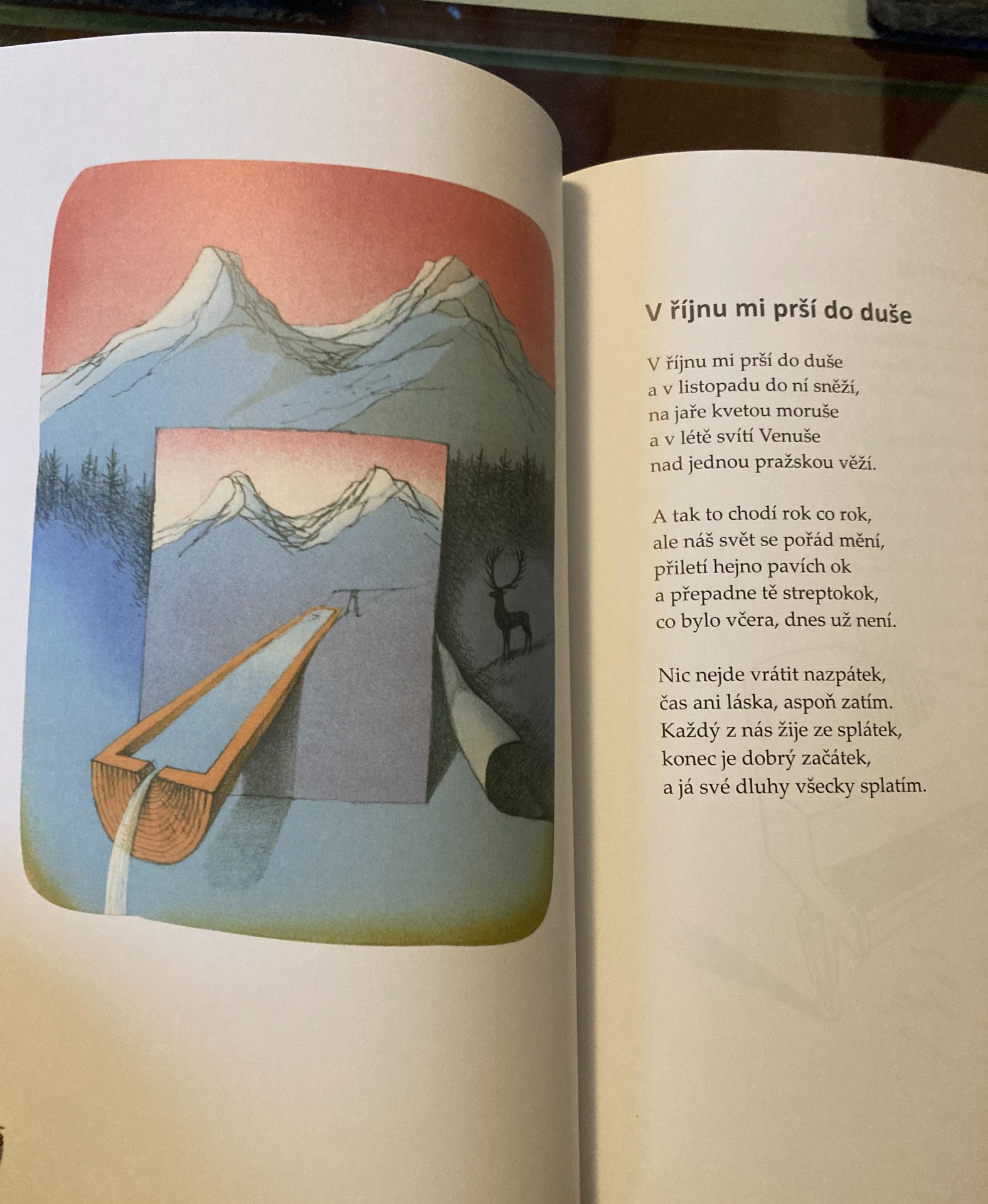 Kniha básní Básně a nebásně, autorem je Jiří Žáček, ilustroval Josef Velčovský